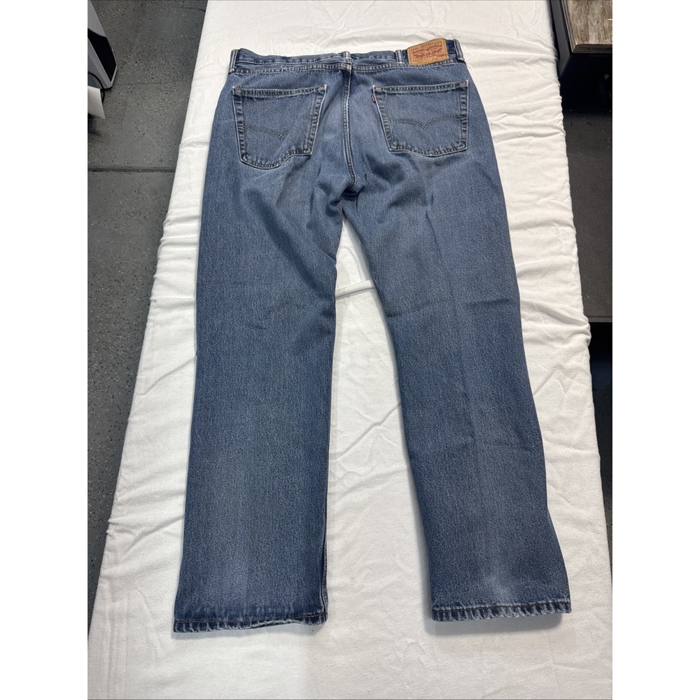 Levi's 505 Straight Fit Denim Jeans Mens Size 38x32 Medium Blue Wash